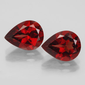 3.86 ct Red Almandine Garnet Gemstone, Almandine Garnet Gem in Pear Facet Shape for Sale.