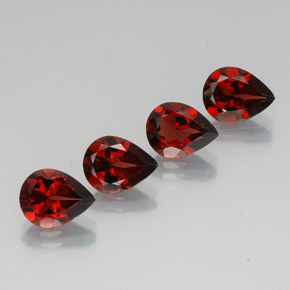7.50 ct Red Almandine Garnet Stone, Natural Almandine Garnet in Pear Facet Shape for Sale