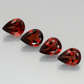 6.52 ct Red Almandine Garnet Gemstone, Almandine Garnet Gem in Pear Facet Shape for Sale.