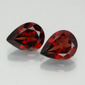 3.68 ct Red Almandine Garnet Gemstone, Almandine Garnet Gem in Pear Facet Shape for Sale.