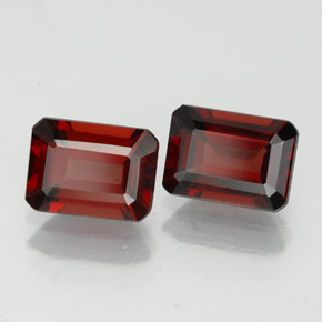 2.56 ct Red Almandine Garnet Stone, Natural Almandine Garnet in Octagon Facet Shape for Sale