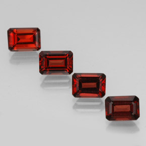 5.49 ct Red Almandine Garnet Gemstone, Almandine Garnet Gem in Octagon Facet Shape for Sale.
