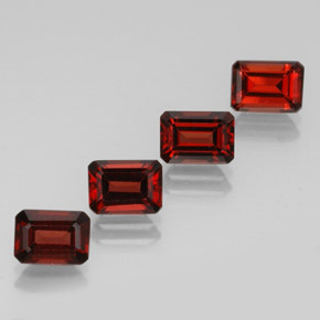5.49 ct Red Almandine Garnet Stone, Natural Almandine Garnet in Octagon Facet Shape for Sale