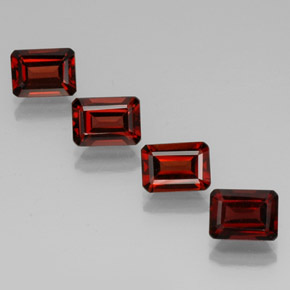 5.43 ct Red Almandine Garnet Gemstone, Almandine Garnet Gem in Octagon Facet Shape for Sale.
