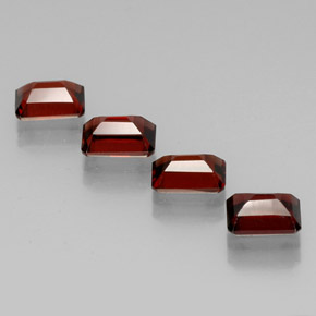 Almandine Garnet Gemstone in 7 x 5 mm (calibrated) Size for Sale, Almandine Garnet Stone in Deep Red Color