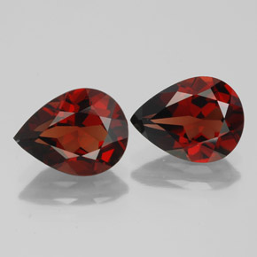 3.37 ct Red Almandine Garnet Gemstone, Almandine Garnet Gem in Pear Facet Shape for Sale.