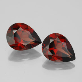 3.37 ct Red Almandine Garnet Stone, Natural Almandine Garnet in Pear Facet Shape for Sale