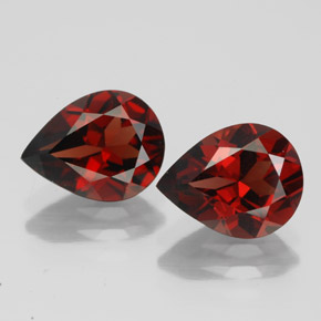 3.66 ct Red Almandine Garnet Gemstone, Almandine Garnet Gem in Pear Facet Shape for Sale.