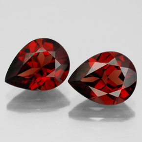 3.69 ct Red Almandine Garnet Gemstone, Almandine Garnet Gem in Pear Facet Shape for Sale.