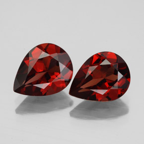3.39 ct Red Almandine Garnet Gemstone, Almandine Garnet Gem in Pear Facet Shape for Sale.