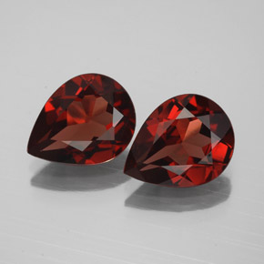 3.31 ct Red Almandine Garnet Gemstone, Almandine Garnet Gem in Pear Facet Shape for Sale.