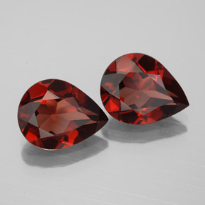 3.31 ct Red Almandine Garnet Stone, Natural Almandine Garnet in Pear Facet Shape for Sale