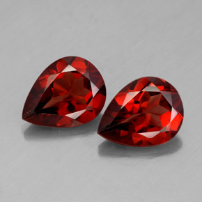 3.69 ct Red Almandine Garnet Gemstone, Almandine Garnet Gem in Pear Facet Shape for Sale.