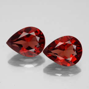 3.56 ct Red Almandine Garnet Gemstone, Almandine Garnet Gem in Pear Facet Shape for Sale.