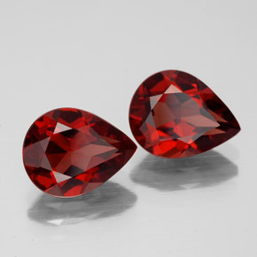 3.56 ct Red Almandine Garnet Stone, Natural Almandine Garnet in Pear Facet Shape for Sale