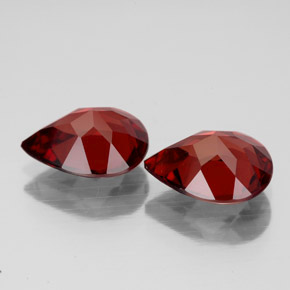 Almandine Garnet Gemstone in 9 x 7 mm Size for Sale, Almandine Garnet Stone in Deep Red Color