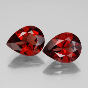 3.35 ct Red Almandine Garnet Gemstone, Almandine Garnet Gem in Pear Facet Shape for Sale.