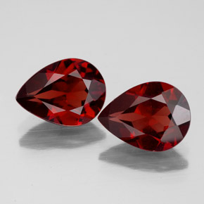 3.25 ct Red Almandine Garnet Gemstone, Almandine Garnet Gem in Pear Facet Shape for Sale.