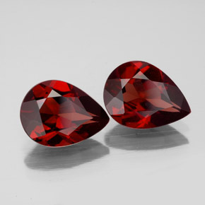 3.25 ct Red Almandine Garnet Stone, Natural Almandine Garnet in Pear Facet Shape for Sale