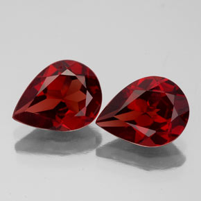 3.23 ct Red Almandine Garnet Gemstone, Almandine Garnet Gem in Pear Facet Shape for Sale.