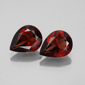 3.28 ct Red Almandine Garnet Gemstone, Almandine Garnet Gem in Pear Facet Shape for Sale.
