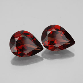 3.28 ct Red Almandine Garnet Stone, Natural Almandine Garnet in Pear Facet Shape for Sale