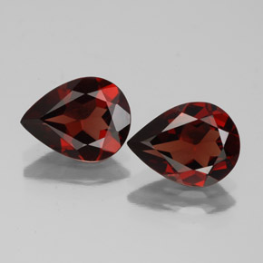 3.12 ct Red Almandine Garnet Gemstone, Almandine Garnet Gem in Pear Facet Shape for Sale.