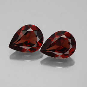 3.33 ct Red Almandine Garnet Gemstone, Almandine Garnet Gem in Pear Facet Shape for Sale.