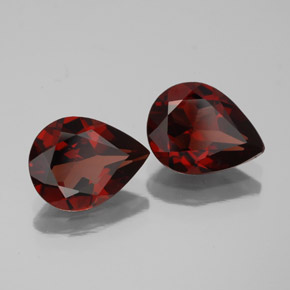 3.33 ct Red Almandine Garnet Stone, Natural Almandine Garnet in Pear Facet Shape for Sale
