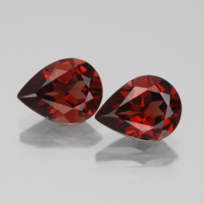 3.33 ct Red Almandine Garnet Gemstone, Almandine Garnet Gem in Pear Facet Shape for Sale.