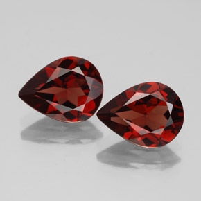 3.36 ct Red Almandine Garnet Gemstone, Almandine Garnet Gem in Pear Facet Shape for Sale.