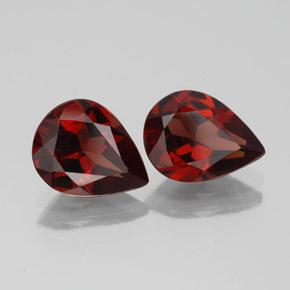 3.36 ct Red Almandine Garnet Stone, Natural Almandine Garnet in Pear Facet Shape for Sale
