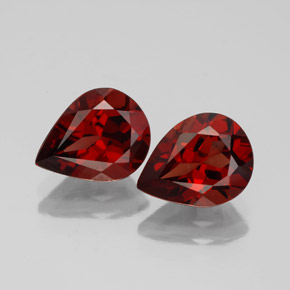 3.60 ct Red Almandine Garnet Gemstone, Almandine Garnet Gem in Pear Facet Shape for Sale.