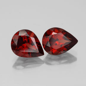 3.60 ct Red Almandine Garnet Stone, Natural Almandine Garnet in Pear Facet Shape for Sale