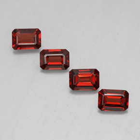4.49 ct Red Almandine Garnet Gemstone, Almandine Garnet Gem in Octagon Facet Shape for Sale.