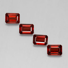 5.01 ct Red Almandine Garnet Gemstone, Almandine Garnet Gem in Octagon Facet Shape for Sale.