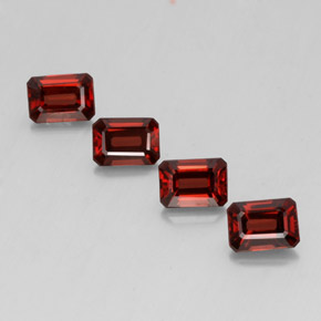 5.06 ct Red Almandine Garnet Gemstone, Almandine Garnet Gem in Octagon Facet Shape for Sale.