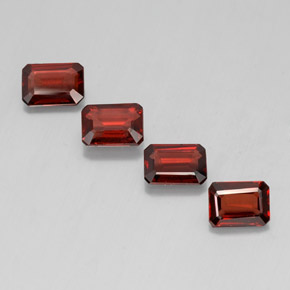 4.21 ct Red Almandine Garnet Gemstone, Almandine Garnet Gem in Octagon Facet Shape for Sale.