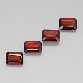 4.21 ct Red Almandine Garnet Stone, Natural Almandine Garnet in Octagon Facet Shape for Sale