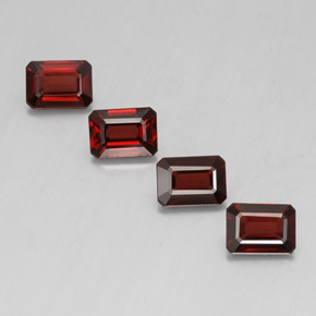 4.82 ct Red Almandine Garnet Gemstone, Almandine Garnet Gem in Octagon Facet Shape for Sale.