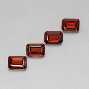 3.86 ct Red Almandine Garnet Stone, Natural Almandine Garnet in Octagon Facet Shape for Sale