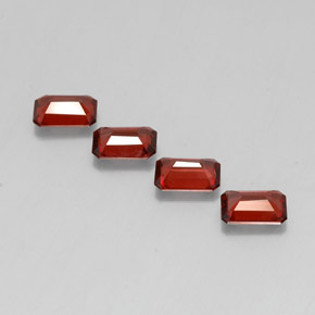 Almandine Garnet Gemstone in 7 x 5 mm (calibrated) Size for Sale, Almandine Garnet Stone in Deep Red Color