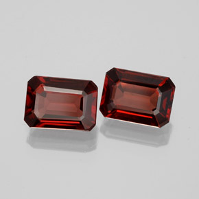 2.35 ct Red Almandine Garnet Stone, Natural Almandine Garnet in Octagon Facet Shape for Sale