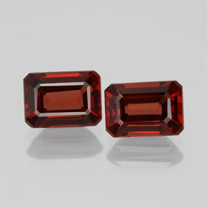 2.56 ct Red Almandine Garnet Gemstone, Almandine Garnet Gem in Octagon Facet Shape for Sale.