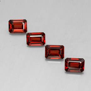 4.51 ct Red Almandine Garnet Gemstone, Almandine Garnet Gem in Octagon Facet Shape for Sale.