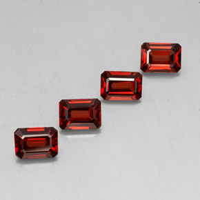4.51 ct Red Almandine Garnet Stone, Natural Almandine Garnet in Octagon Facet Shape for Sale