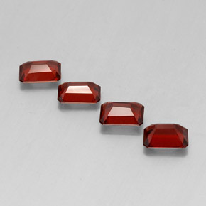 Almandine Garnet Gemstone in 7 x 5 mm (calibrated) Size for Sale, Almandine Garnet Stone in Deep Red Color