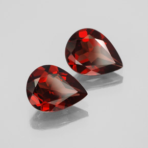 3.18 ct Red Almandine Garnet Stone, Natural Almandine Garnet in Pear Facet Shape for Sale