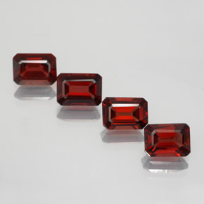 4.98 ct Red Almandine Garnet Gemstone, Almandine Garnet Gem in Octagon Facet Shape for Sale.