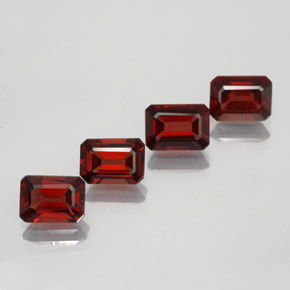 4.98 ct Red Almandine Garnet Stone, Natural Almandine Garnet in Octagon Facet Shape for Sale